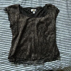 Black and Cream Spotted Blouse